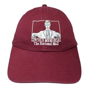 Lincoln Memorial The National Mall Slideback Hat Red One Size Fahrenheit